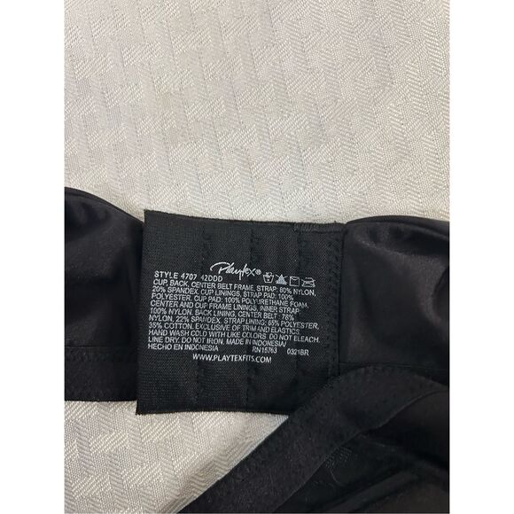 Playtex black bra 42DDD tru support no wire style #4707 new - Picture 7 of 7
